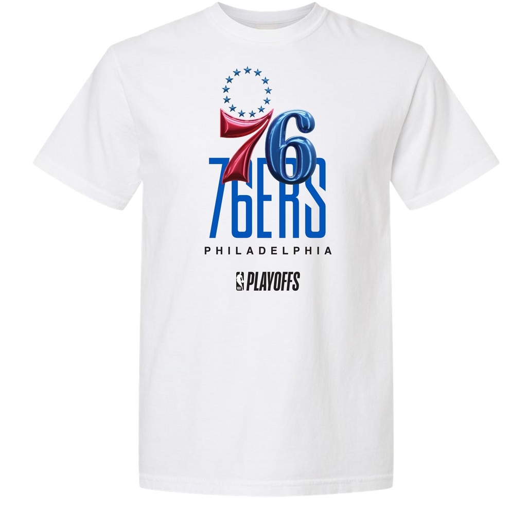 Philadelphia 76ers Playoff White Tee by FISLL