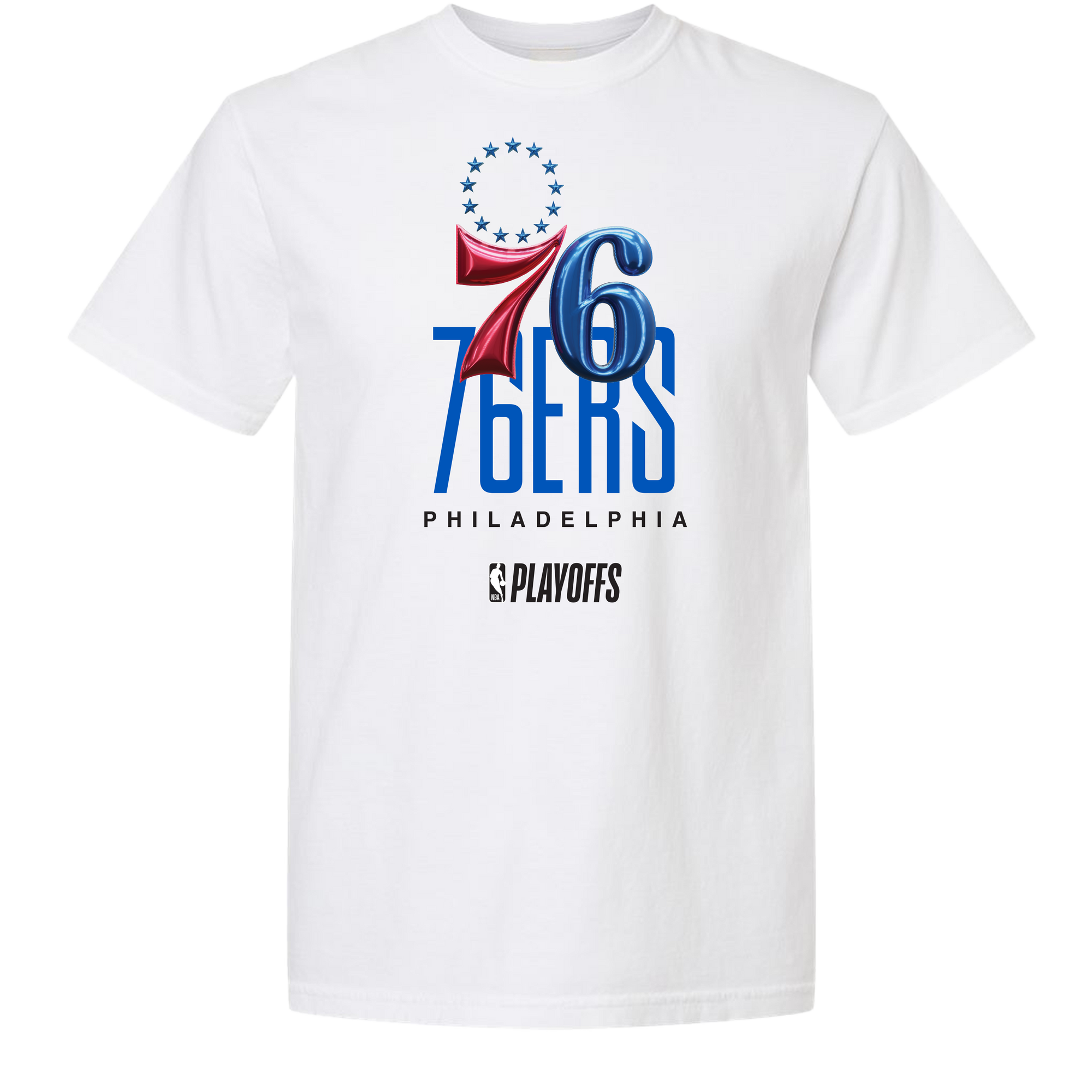 Philadelphia 76ers Playoff White Tee by FISLL