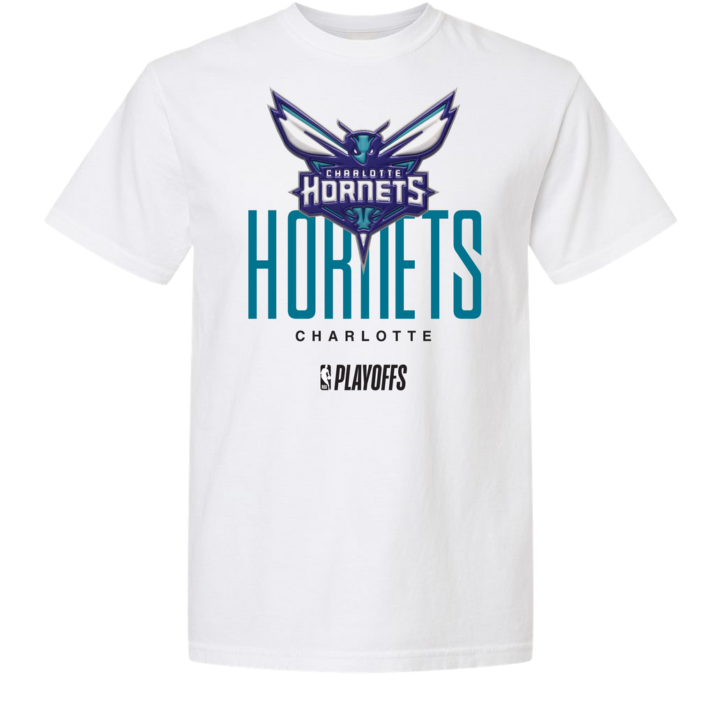 Charlotte Hornets Playoff White Tee by FISLL