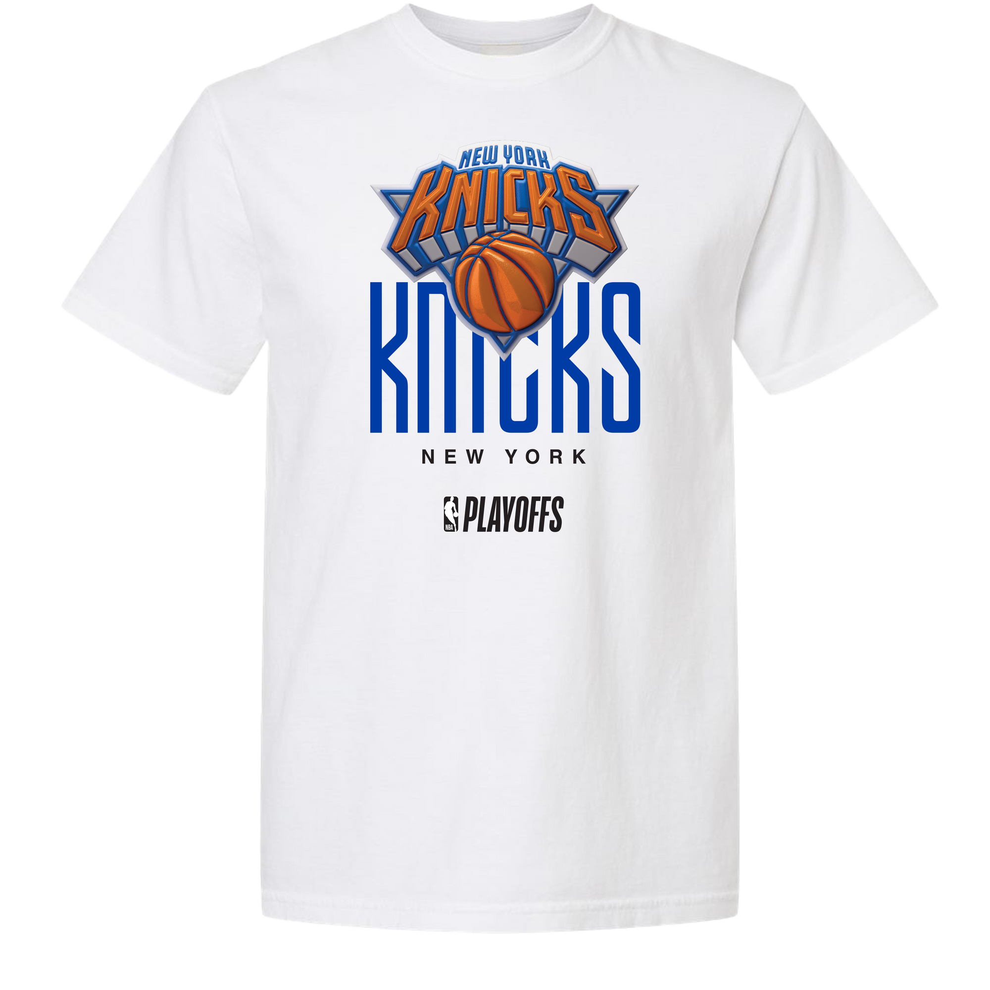 New York Knicks Playoff White Tee by FISLL