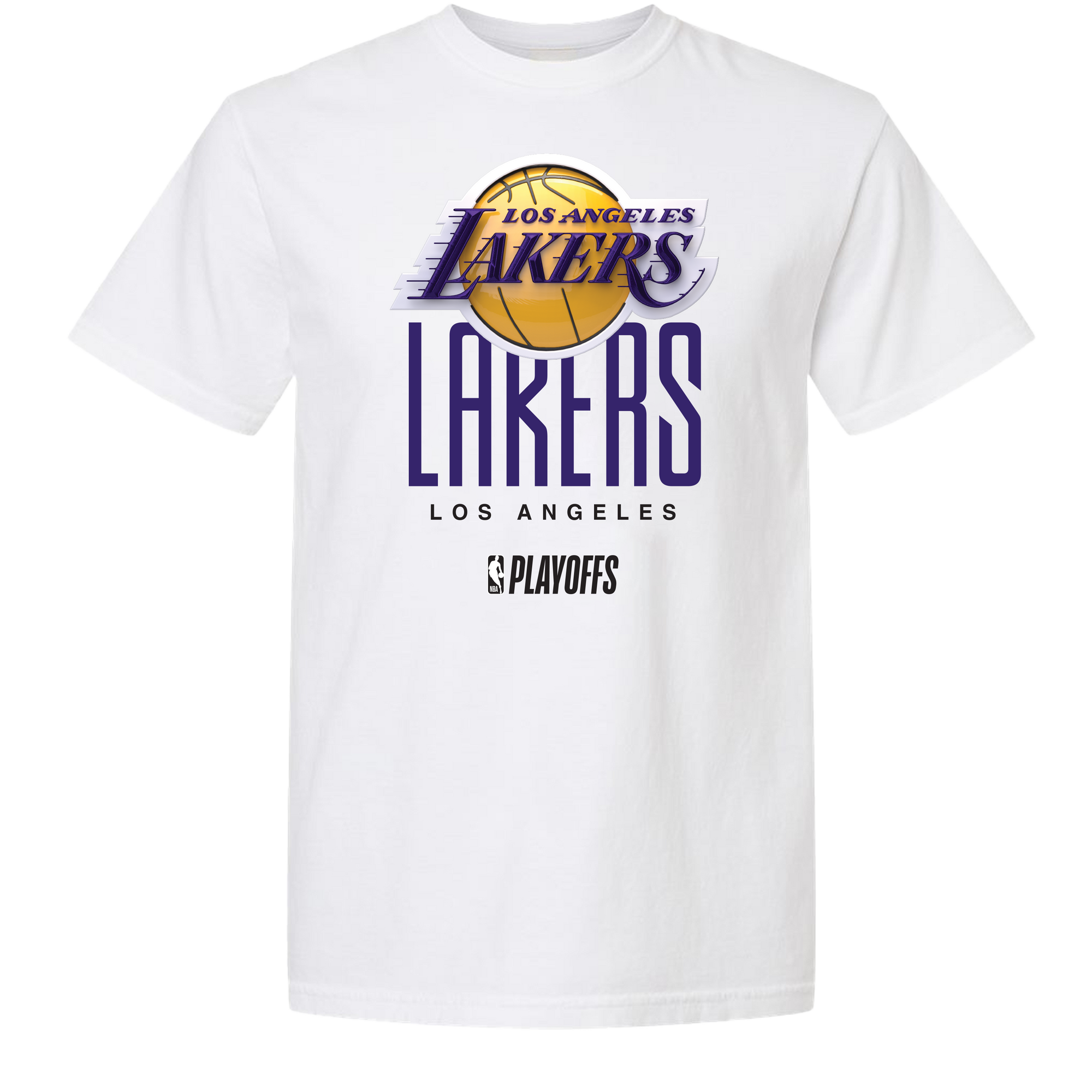Los Angeles Lakers Playoff White Tee by FISLL