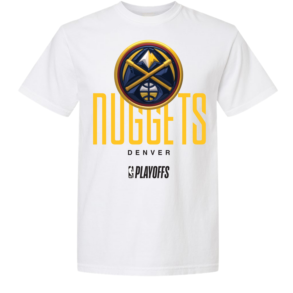 Denver Nuggets Playoff White Tee by FISLL