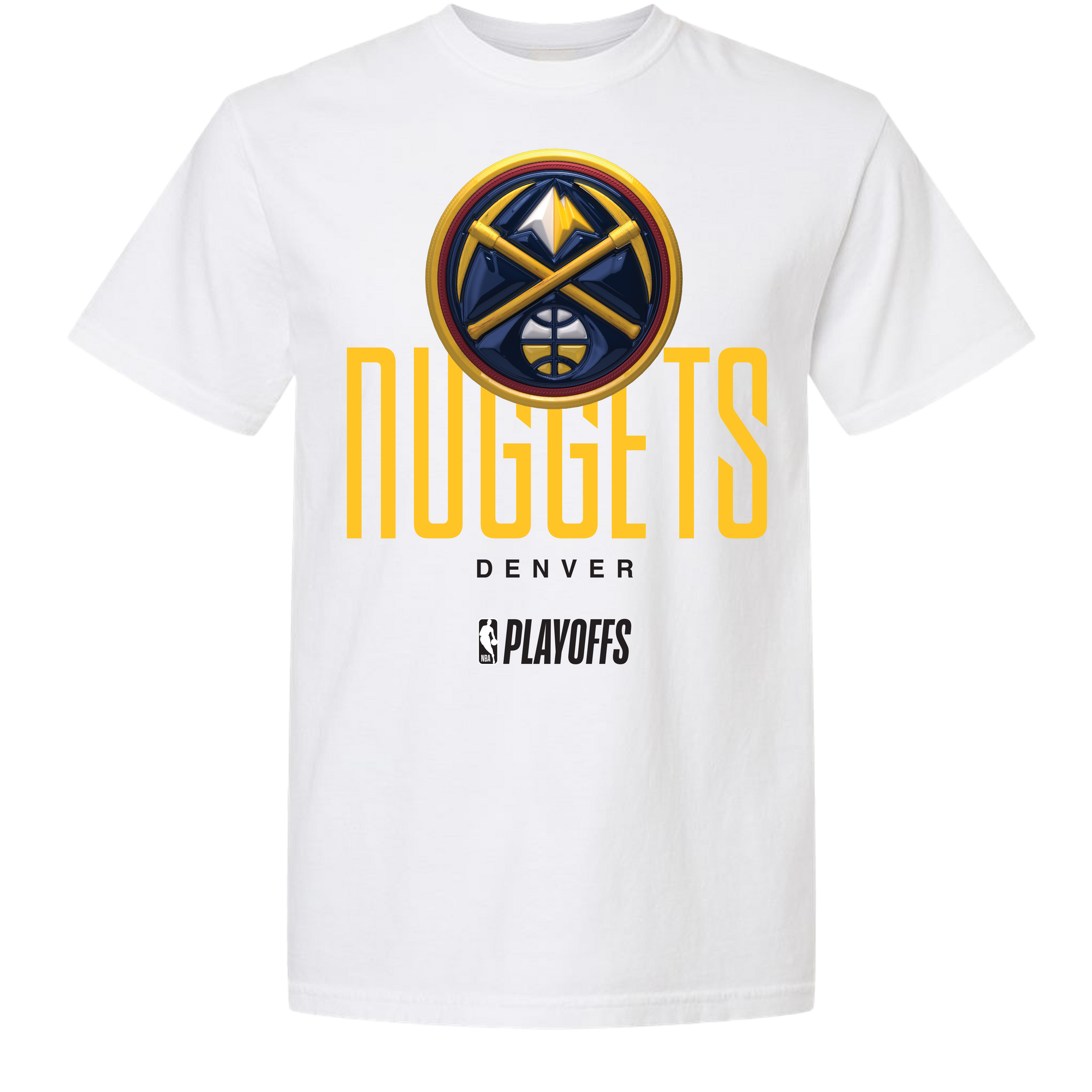 Denver Nuggets Playoff White Tee by FISLL