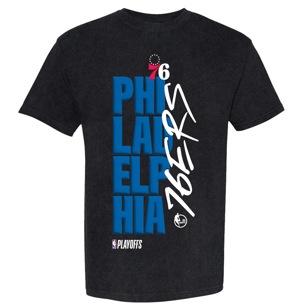 Philadelphia 76ers Playoff Black Tee by FISLL