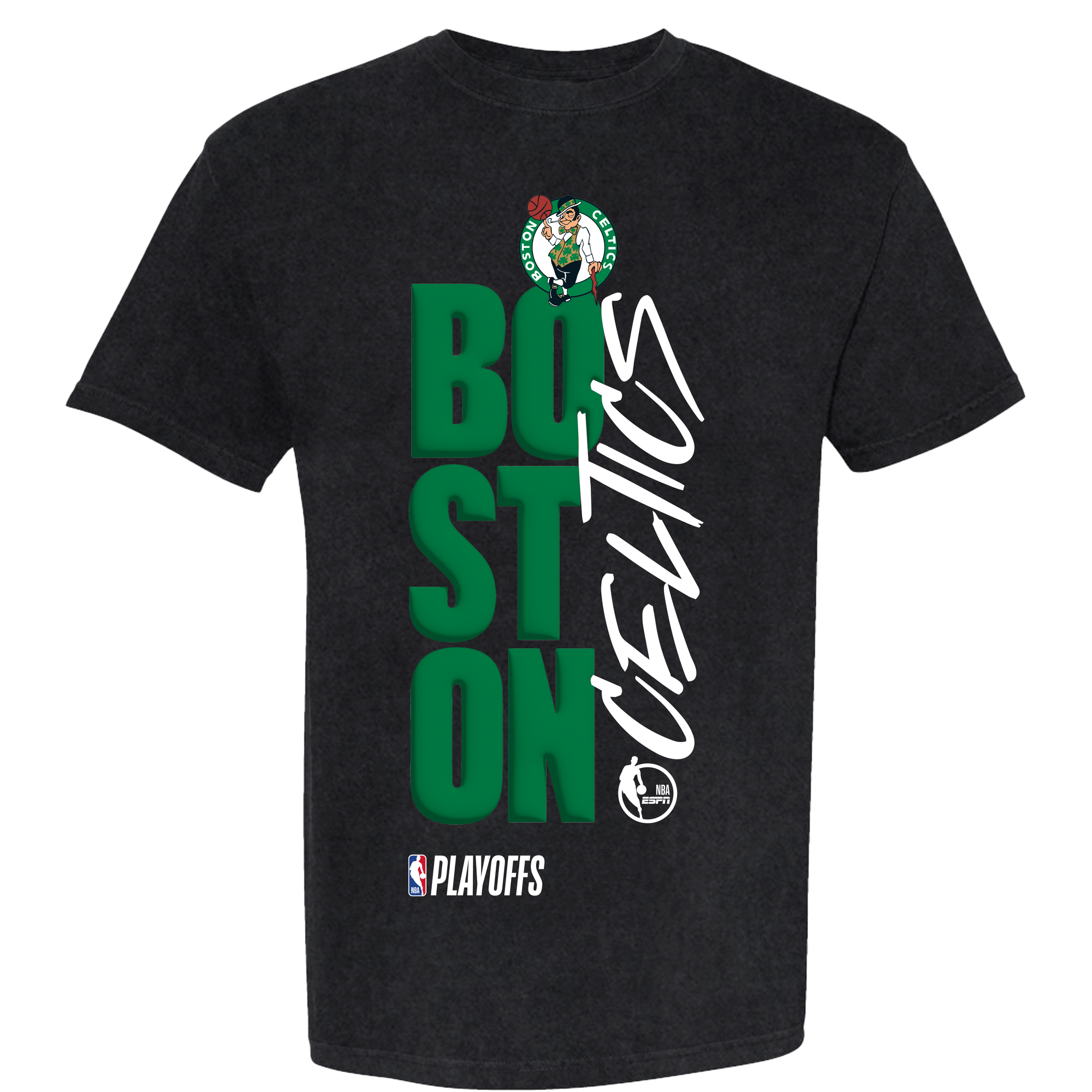Boston Celtics Playoff Black Tee by FISLL