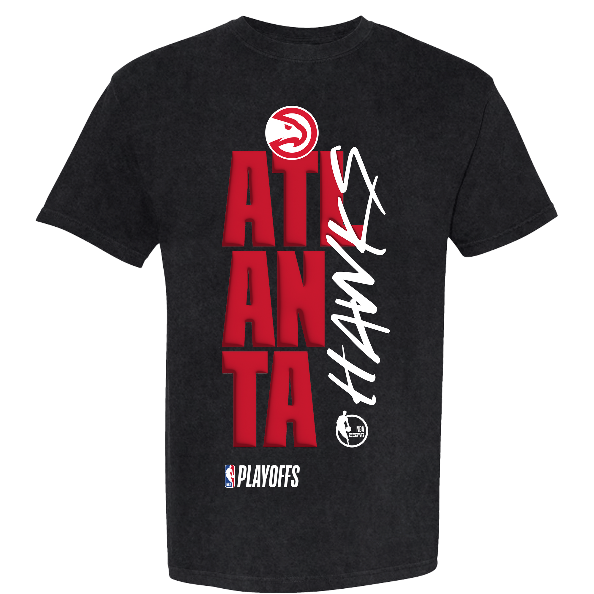 Atlanta Hawks Playoff Black Tee by FISLL