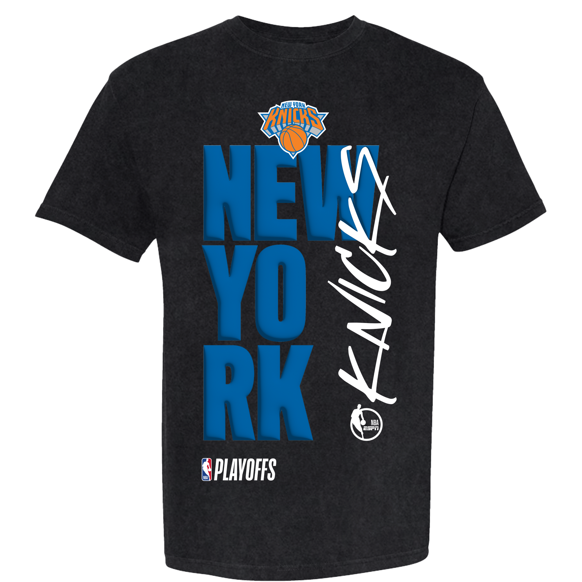 New York Knicks Playoff Tee Black Tee by FISLL