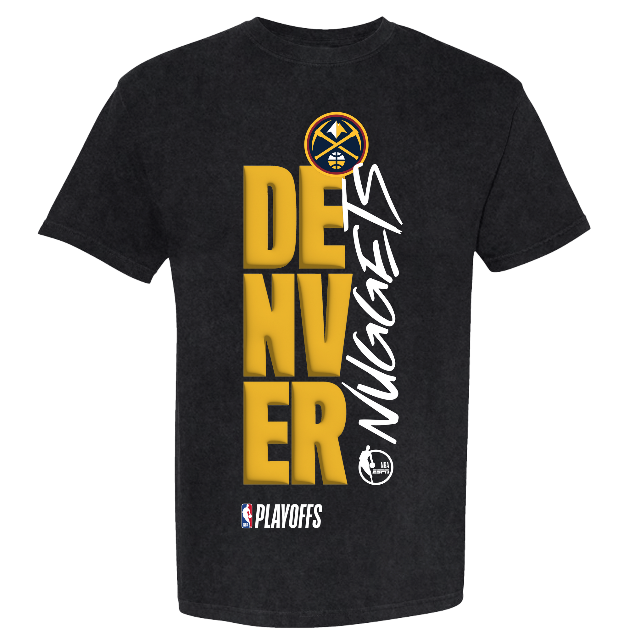 Denver Nuggets Playoff Black Tee by FISLL
