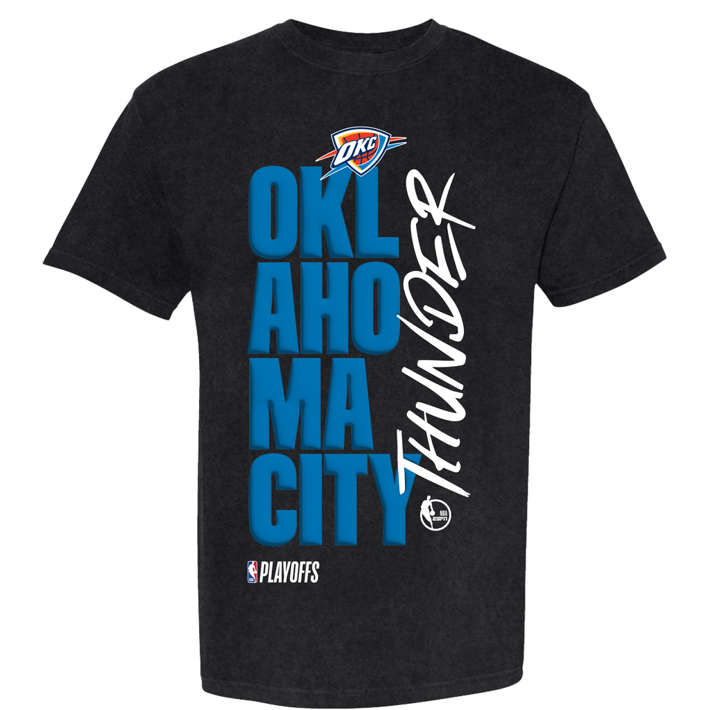 Oklahoma City Thunder Playoff Black Tee by FISLL