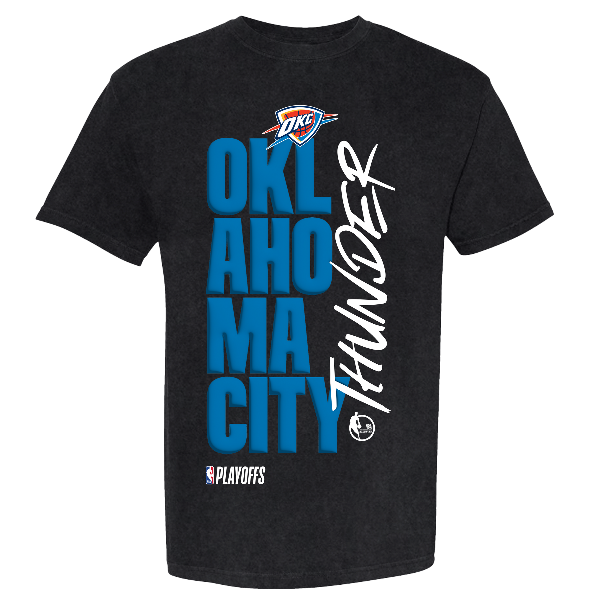 Oklahoma City Thunder Playoff Black Tee by FISLL