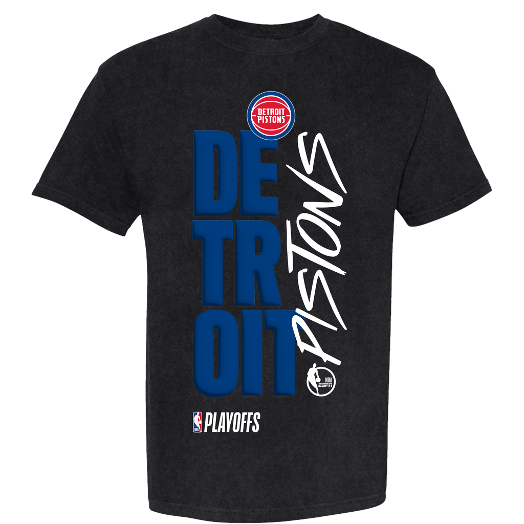 Detroit Pistons Playoff Black Tee by FISLL