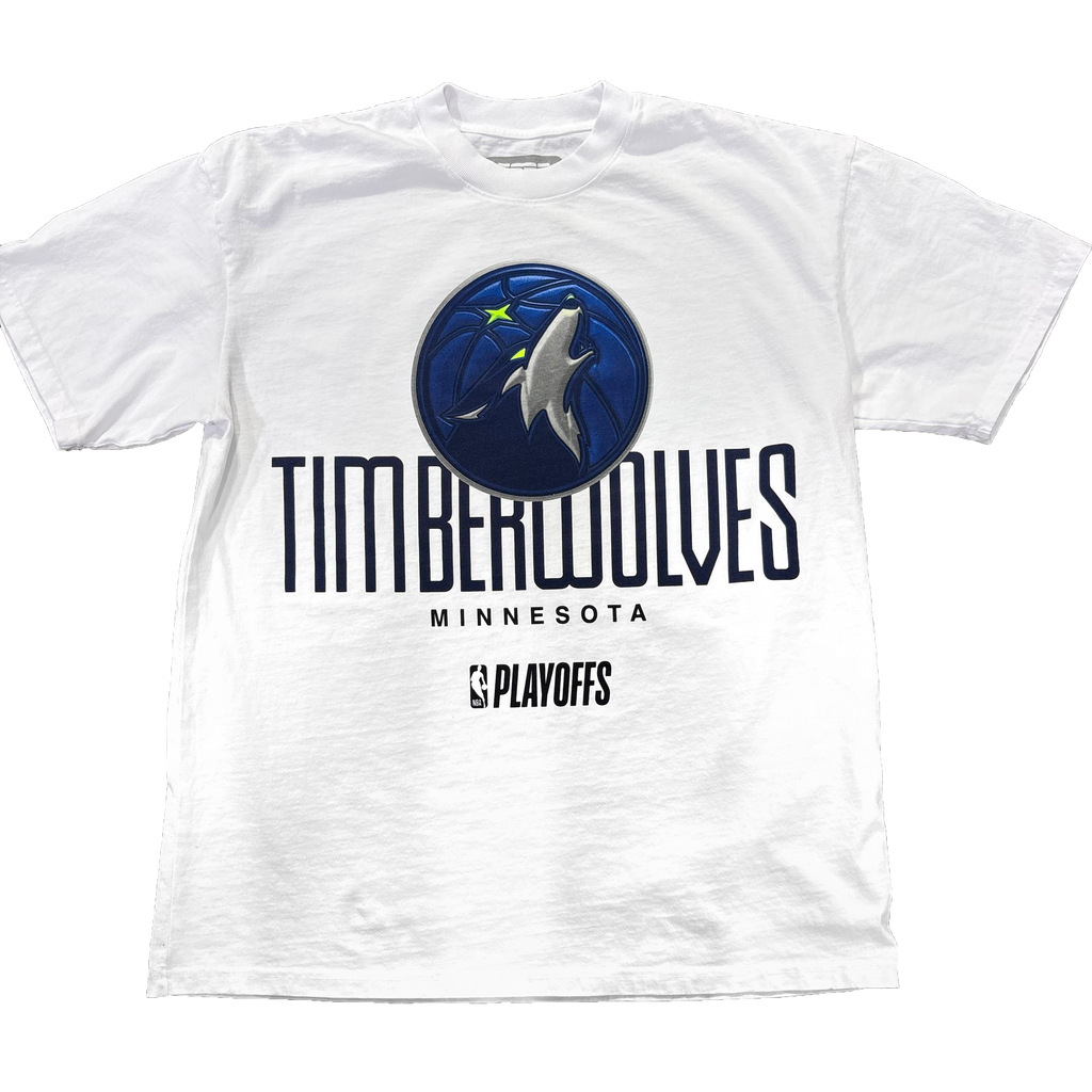 Minnesota Timberwolves Playoff White Tee by FISLL