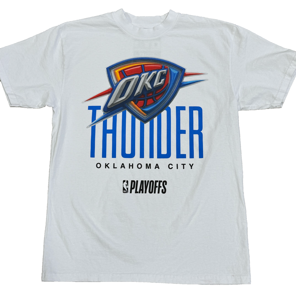 Oklahoma City Thunder Playoff White Tee by FISLL