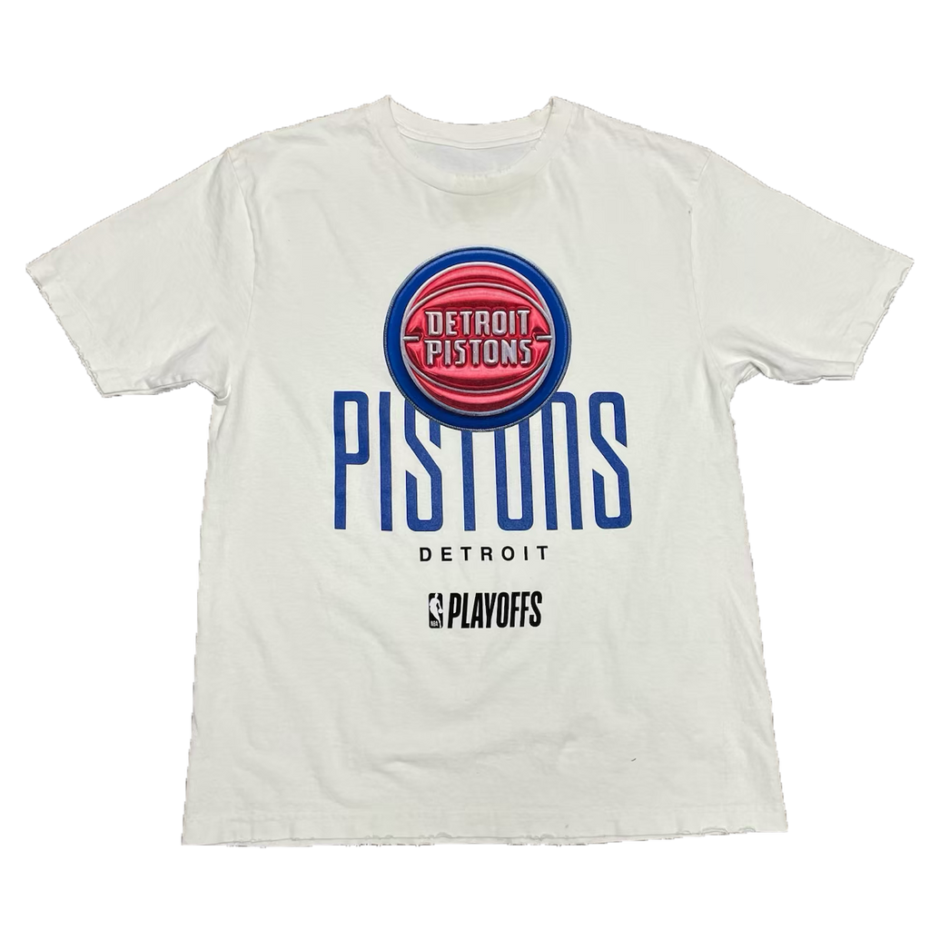 Detroit Pistons Playoff White Tee by FISLL