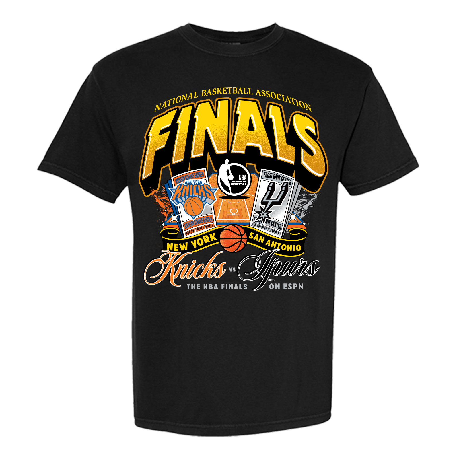 NBA Finals Knicks vs Spurs Ticket Tee