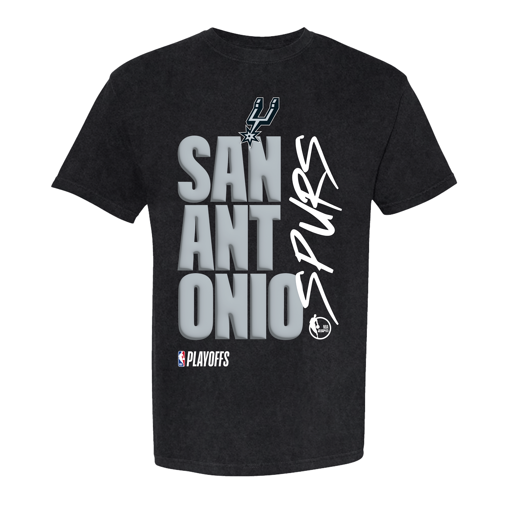 San Antonio Spurs Playoff Black Tee by FISLL